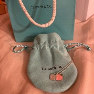 Tiffany & Co. Mini Double Heart Pendant Necklace
